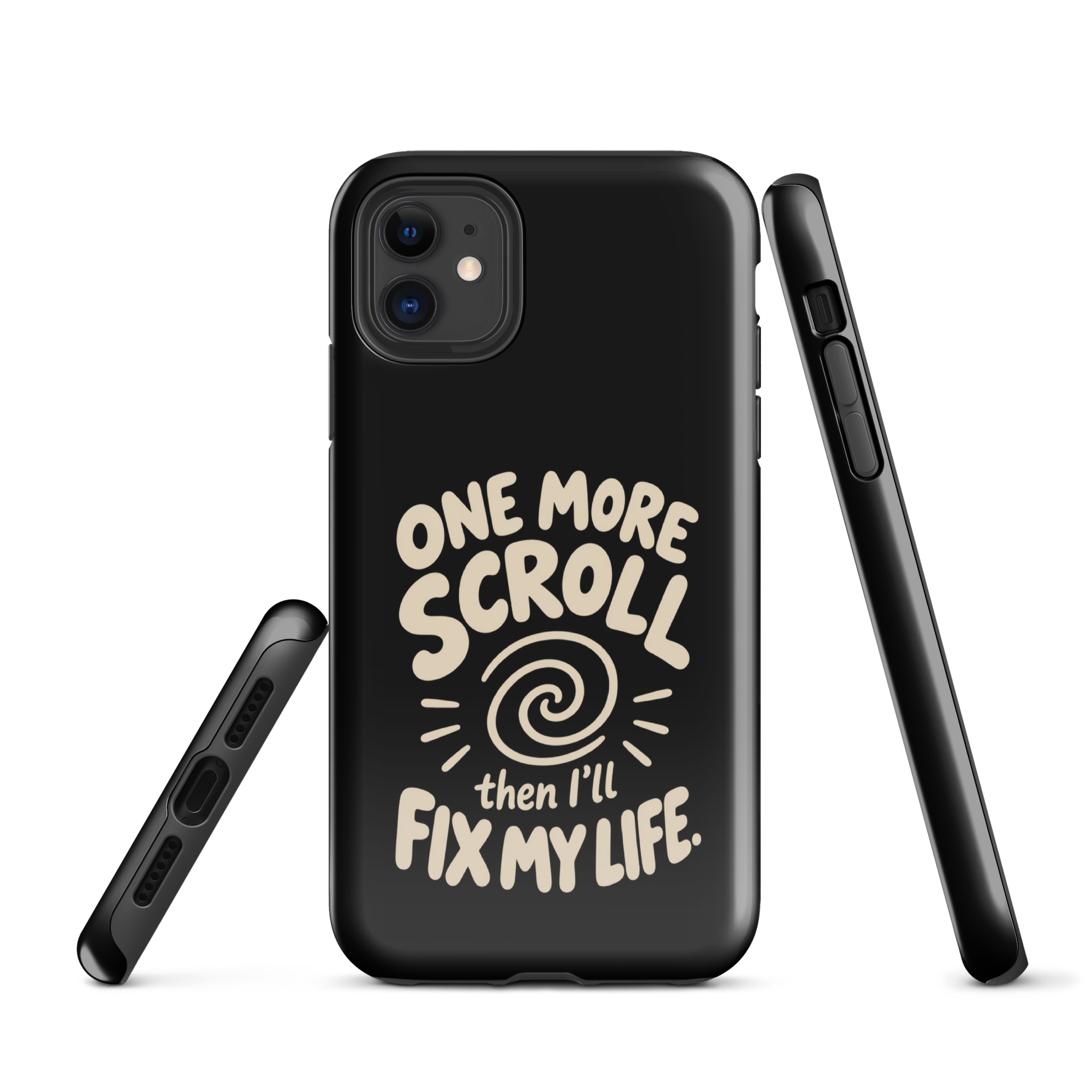 One More Scroll iPhone Case - Black