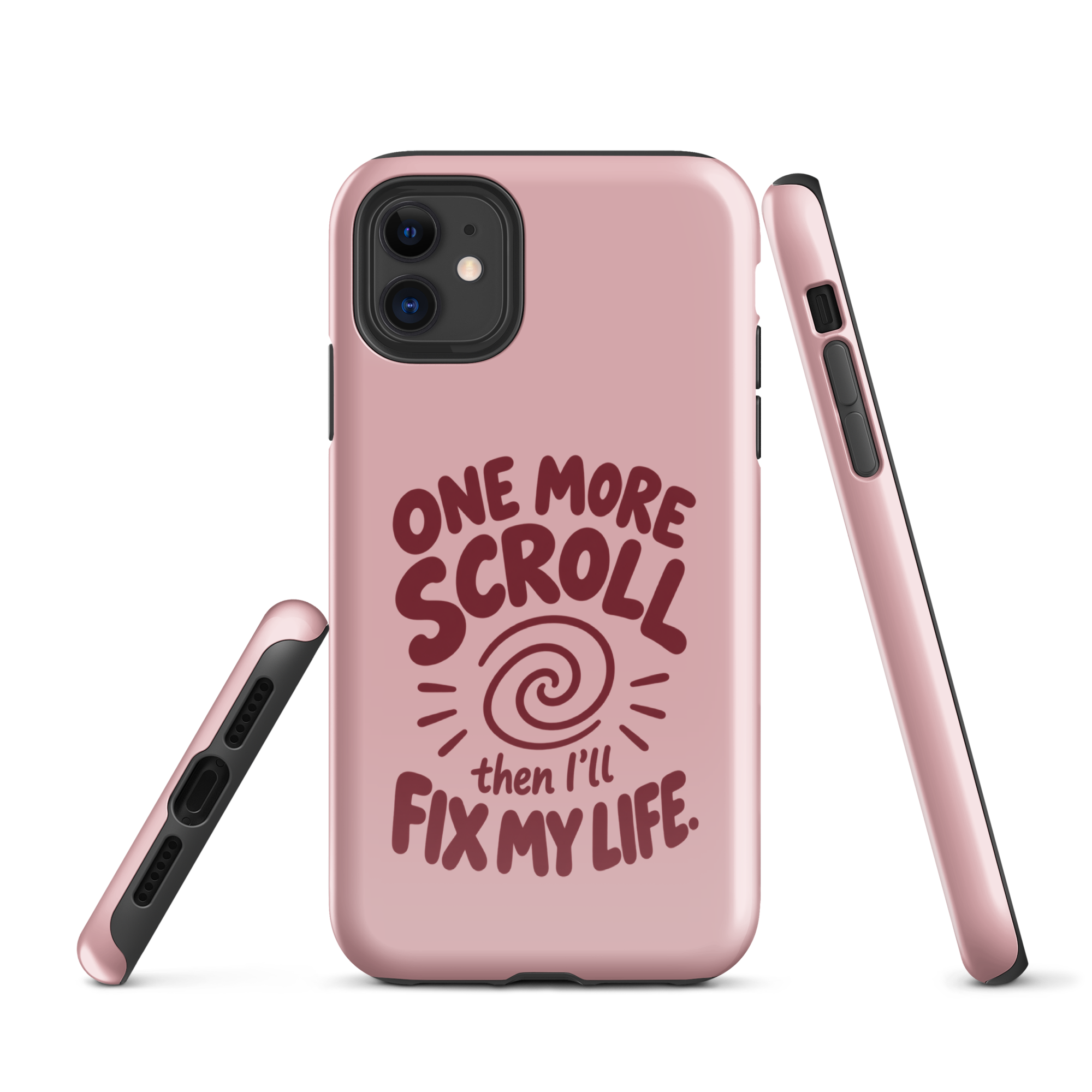 One More Scroll iPhone Case - Pink