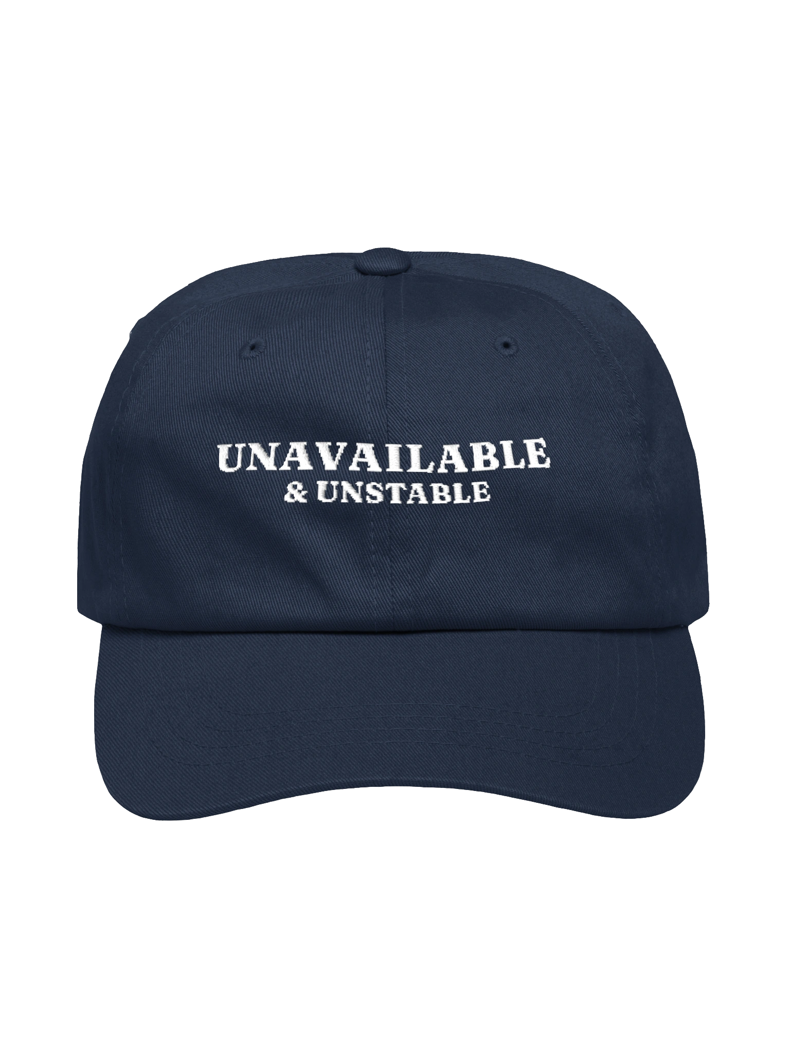 Unavailable & Unstable Dad Hat — Navy