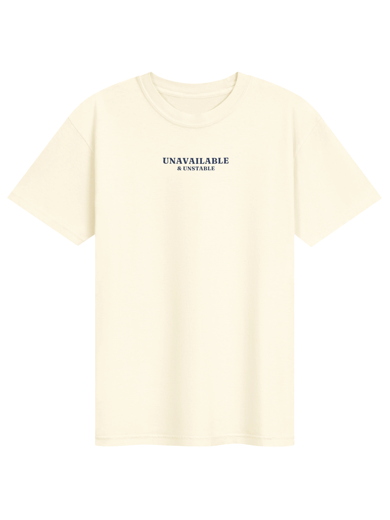 Unavailable & Unstable Tee (Ivory / Blue Jean) — Ivory